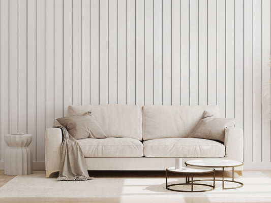 Airin - White Wood Wall Wallpaper