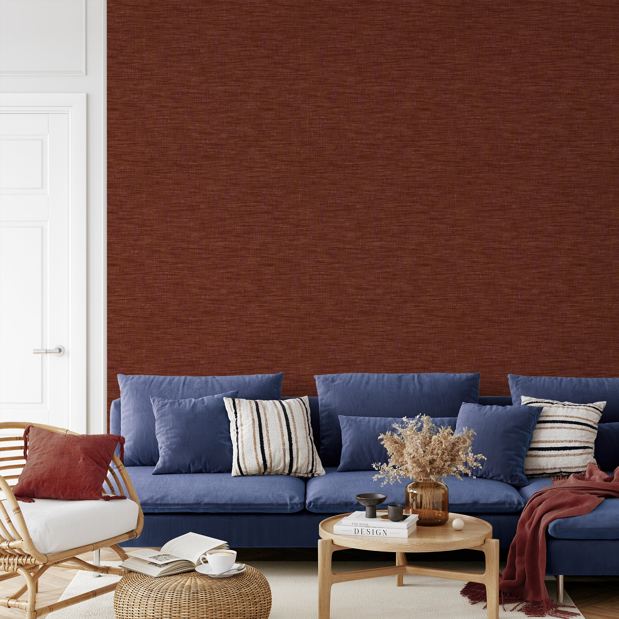 Dark Grey Fabric Wallpaper Peel&Paper Peel & Paper