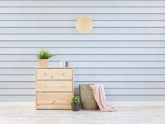 Mahogany Wooden Cabinet and Green Plants
