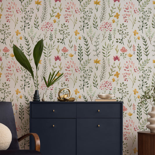 Rosanna - Watercolor Flower and Plants Wallpaper