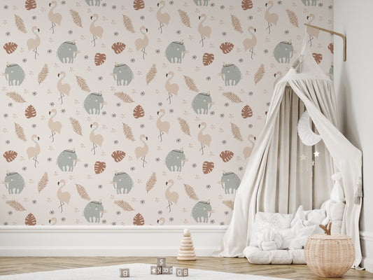 Tabatha Nursery Room With White Tent & Wooden Toys