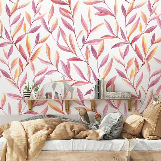 Perry Kids Beige Bed with Plants and Toys