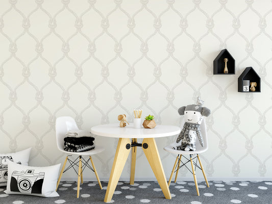 Rebecca White Wooden Table with Black and White Plush