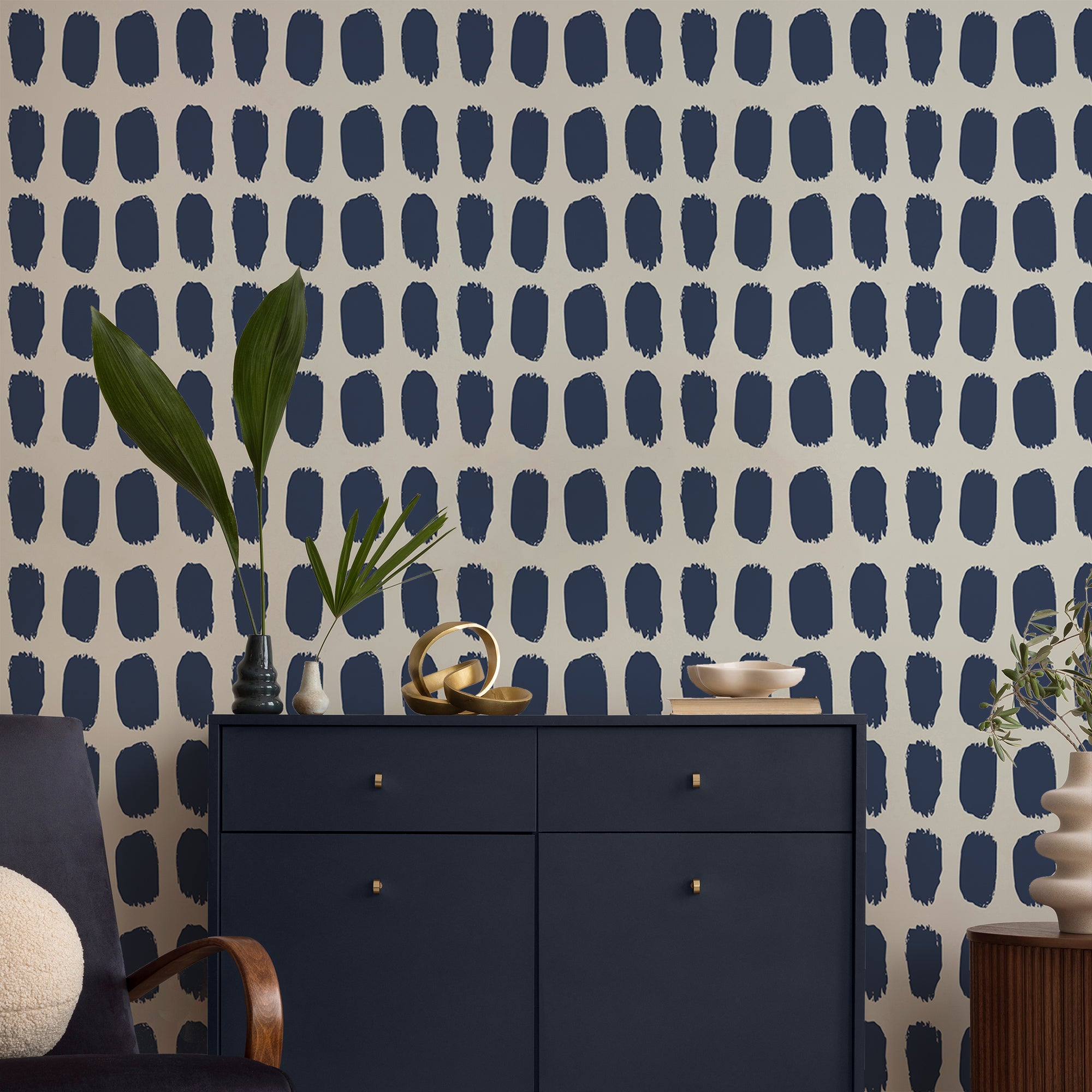 Dark Blue Peel & Stick Removable Wallpaper | Peel&Stick – Peel & Paper