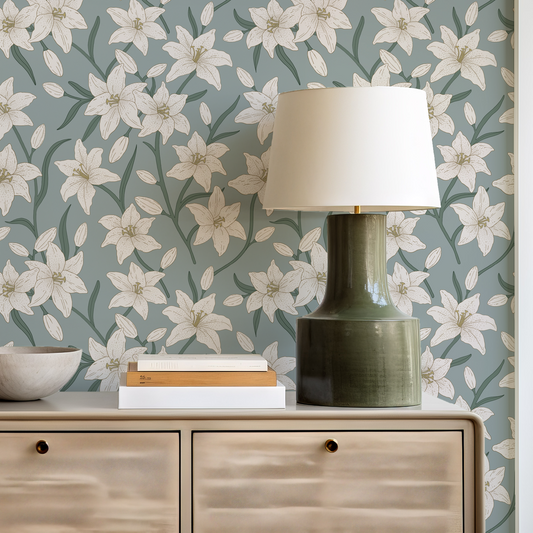 Lilibeth - Hand Drawn Lilies Wallpaper