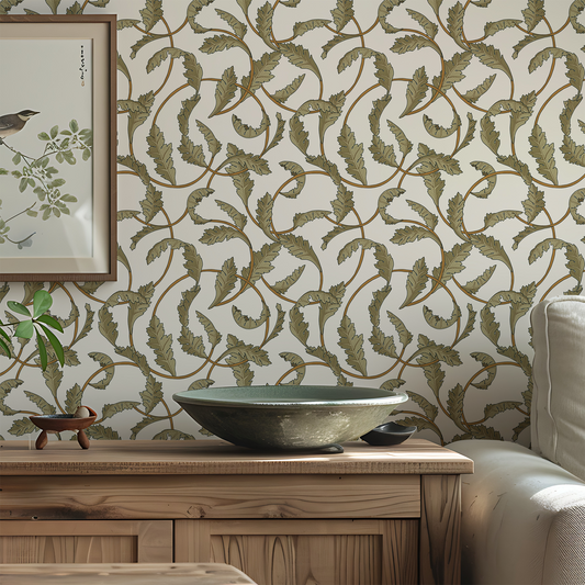 Oscar - Intertwining Leaves Wallpaper