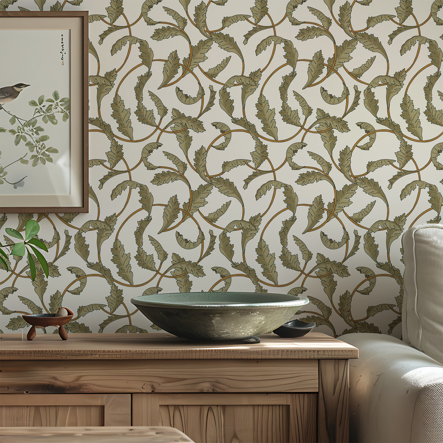 Oscar - Intertwining Leaves Wallpaper