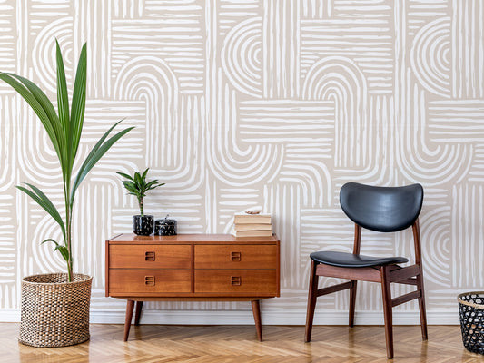CiCiwind Peel and Stick Wallpaper White and Gold Geometric Wallpaper  Removable Self Adhesive Wall Paper Gold Striped Hexagon Vinyl Contact Paper  for